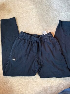 Under Armour Black Fleece Sweatpants with Logo